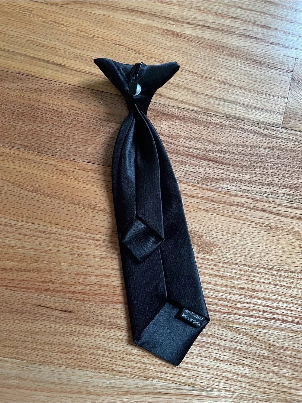 Black Toddler Clip On Tie